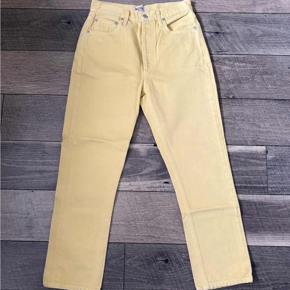 NWOT Agolde Yellow Riley Jeans